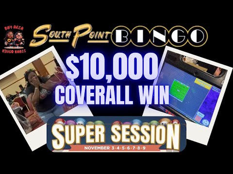 $10,000 Coverall Split WIN @ South Point Bingo Super Session November 2024!