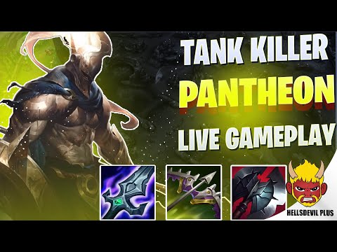 Tank Killer Pantheon Build! - Wild Rift HellsDevil Plus Gameplay