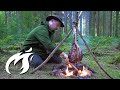 Flying Tomahawk Steak Primitive Technology ASMR Style