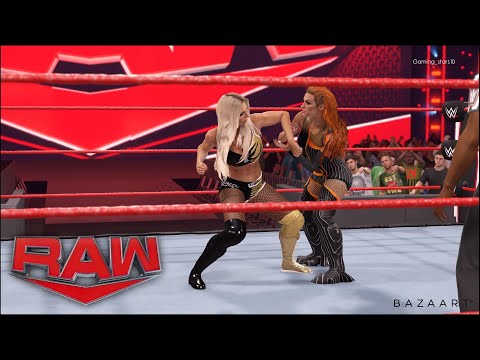 WWE 2k22 RAW CHARLOTTE FLAIR VS BECKY LYNCH ELIMINATION CHAMBER QUALIFIYING MATCH
