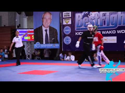 Laszlo Gombos v Davide Colla Grand Champion Semi Final - 2015 BESTFIGHTER WAKO World Cup