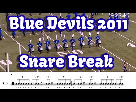 Blue Devils 2011 Snare Break - Learn the Music!