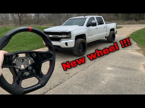 putting a racing steering wheel in my 2017 chevy silverado MUST WATCH!!!