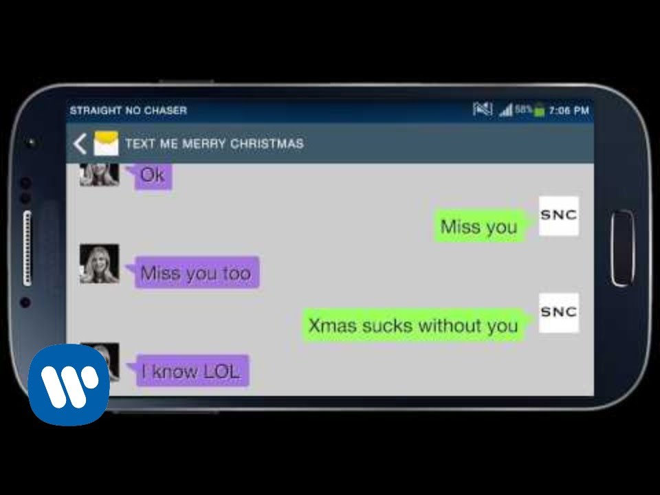 Straight No Chaser featuring Kristen Bell - Text Me Merry Christmas (Lyric Video) - YouTube