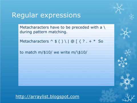 Regular Expressions in Perl