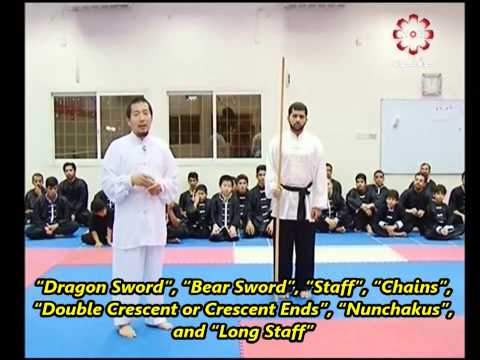 Part 6: Long Staff Demonstration - Kuwait Sports Channel Martial Arts Special w/ Sifu Khader Deng