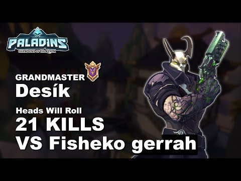 Desík Androxus 21 KILLS VS Fisheko gerrah!! Paladins GM (TOP 5) Ranked Gameplay 1440p
