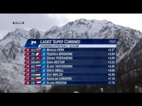 Julia Mancuso wins bronze - Women's Alpine Skiing Super Combined - Sochi 2014