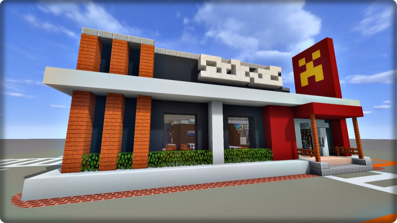 【マインクラフト】ハンバーガー屋を建築してみる【マクドナルドの作り方】