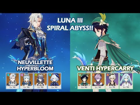 Venti Hypercarry & Neuvillette Hyperbloom | Spiral Abyss 6.2 | Genshin Impact