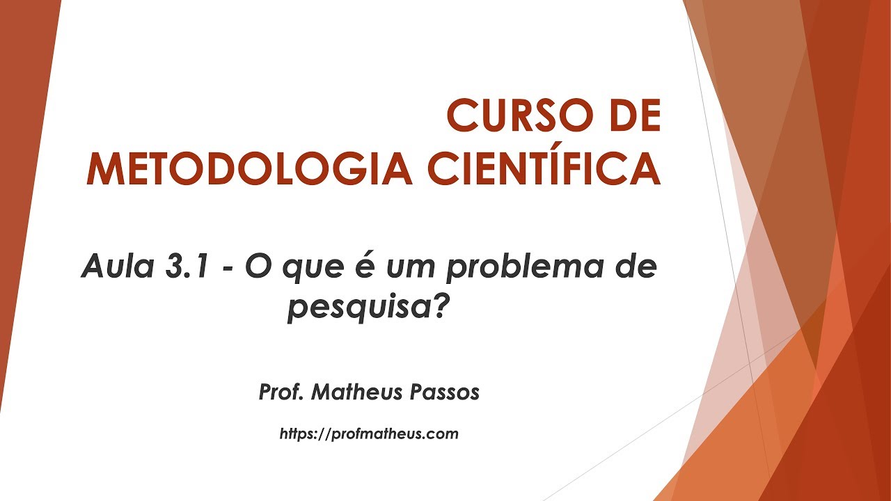 Aula 3.1 - O que é um problema de pesquisa?