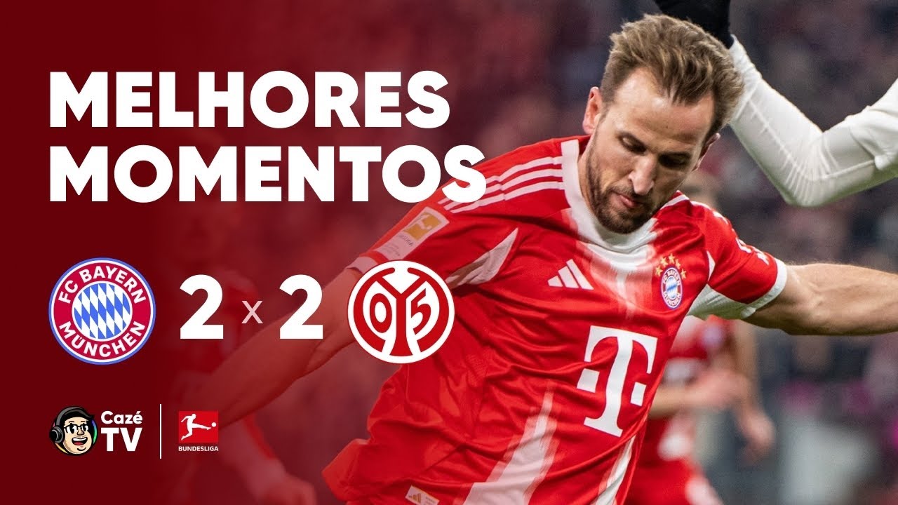 MELHORES MOMENTOS: BAYERN DE MUNIQUE 2 X 2 MAINZ 05 | BUNDESLIGA 2025/2026 | 14ª RODADA