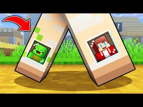 JJ and Mikey Built a House inside Golem’s Legs in Minecraft (Maizen)