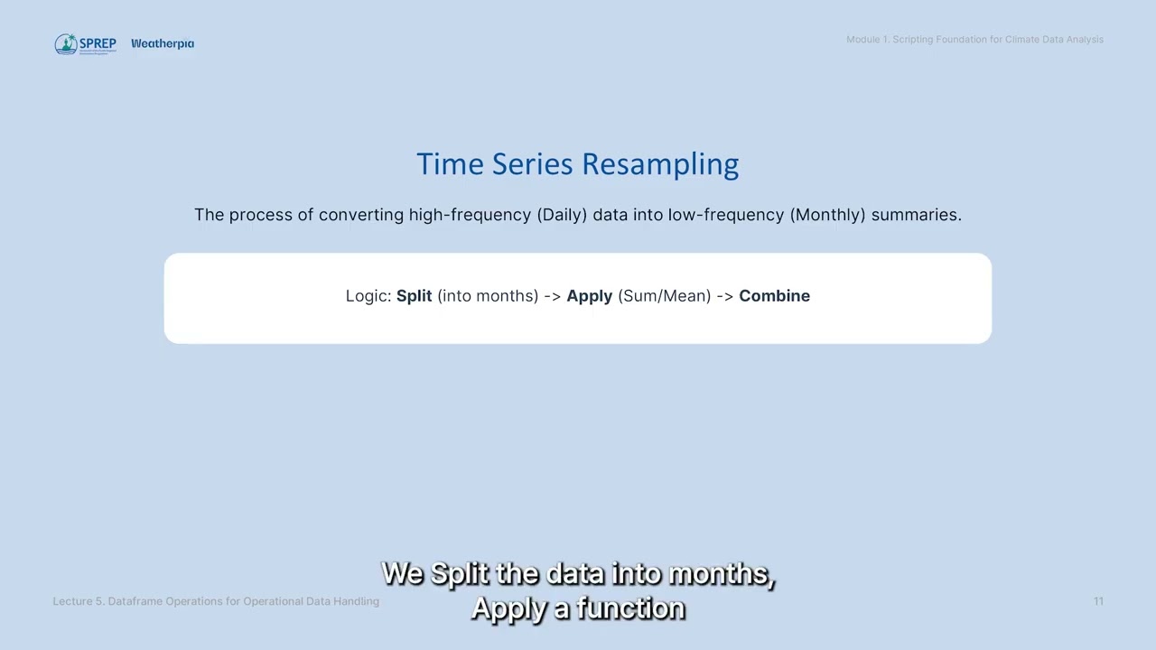 Lecture 5: Dataframe Operations for Operational Data Handling