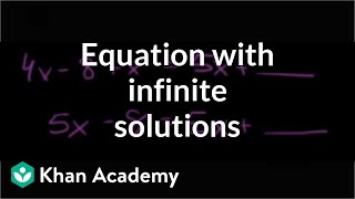 Number of solutions to linear equations ex 3 | Linear equations | Algebra I | Khan Academy