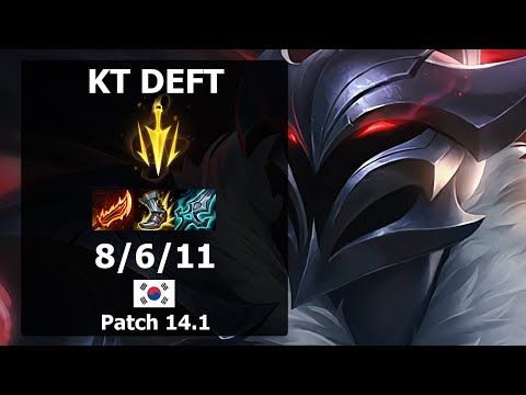 KT Deft Kalista ADC vs Ezreal| Patch 14.1 KR Challenger