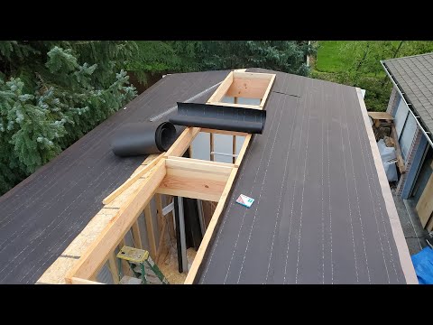 Tiny House Roof Black Paper installation. Дом на колёсах Битумная бумага на крышу