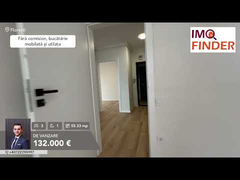 3 camere FINISATE cu CF- Floresti - Bucatarie mobilata si utilata