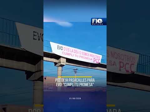 La mañana de ayer domingo, aparecieron pasacalles en el municipio de Sacaba dirigidos a evo  Morales