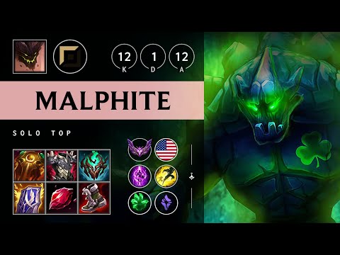 Malphite Top vs Wukong: Triple Kill, Legendary - NA Master Patch 14.18