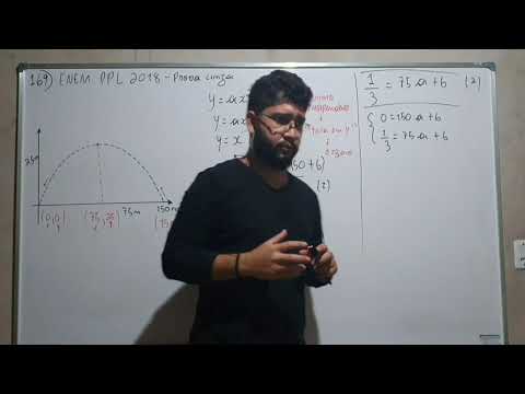 Questão 169 ENEM PPL 2018 prova cinza: um projétil é lançado por um canhão e atinge o solo a uma...