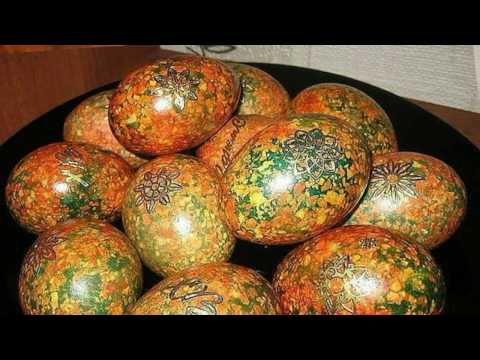 Яйца пасхальные крашенки мраморные.