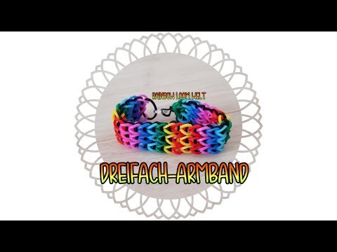 Rainbow Loom Dreifach-Armband Anleitung Deutsch | Rainbow Loom Welt