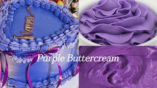 How to colour/tint PURPLE buttercream.  #colourbuttercream #purplebuttercream