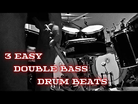 3 easy  Double Bass Drum Beats - Bass Drum Technique #drums #howto #beats
