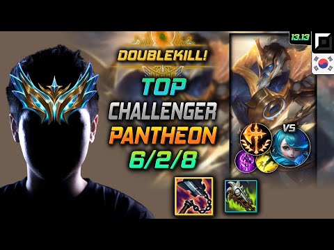 Pantheon Top Build Goredrinker Conqueror - LOL KR Challenger Patch 13.13