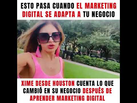 Agradecimiento de Xime por el entrenamiento de marketing digital