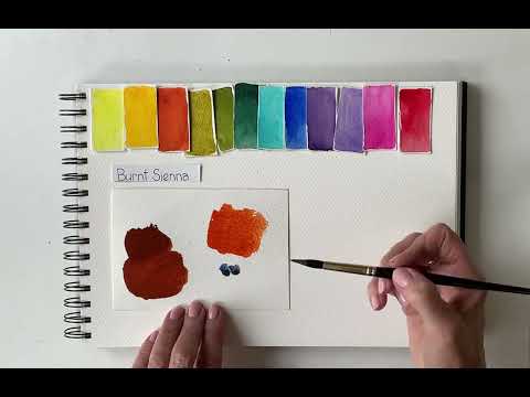Mixing BURNT SIENNA using Terry Harrison Colours