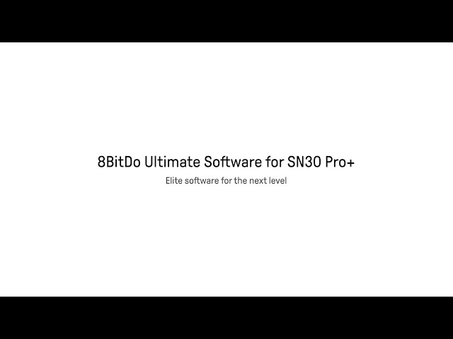 Vidéo teaser pour 8BitDo Ultimate Software for SN30 Pro+ elite level control for pro gaming