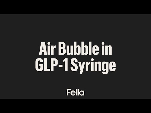 air bubble in semaglutide syringe Air bubble in GLP-1 syringe: safety and what to do