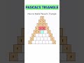 PASCAL S TRIANGLE MATHEMATICS BINOMIAL EXPANSION HOW TO MAKE PASCAL S TRIANGLE
