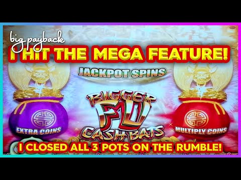 All 3 Pots → THE MEGA FEATURE, YES!!! Bigger Fu Cash Bats Prosperous Panda Slots!