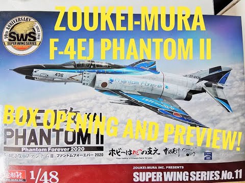 Zoukei-Mura 1/48 F-4EJ Phantom II Super Wings Series Box opening and Preview - review