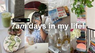 7am *PRODUCTIVE* days in my life!☕️ reading vlog, organizing books, errands, & at home blowout!