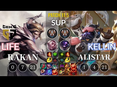 GEN Life Rakan vs Kellin Alistar Sup - KR Patch 11.5