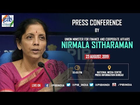 LIVE: Press Conference by Union Finance Minister Nirmala Sitharaman LIVE: Press Conference by Union Finance Minister Nirmala Sitharaman