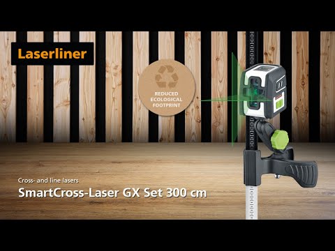 This cross-line laser projects a highly visible green laser cr...