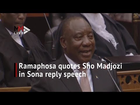 Ramaphosa quotes Sho Madjozi in Sona reply speech