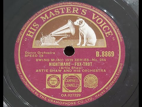 Artie Shaw and his Orchestra 'Nightmare'  1938 78 rpm