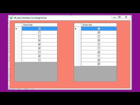 VB.NET Tutorial - How To Add CheckBox Column To DataGridView In VB.NET [ With Source Code ] Video