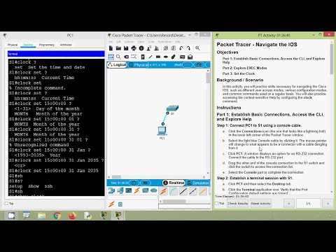 2.3.7 Packet Tracer - Navigate the IOS