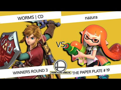 The Paper Plate #19 Winners Round 3 - WORMS | cd (Link) Vs. nazura (Inkling) SSBU