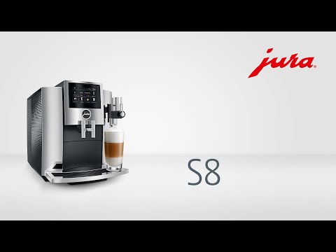 Jura S8 Automatic Coffee Machine with PEP (Chrome) with Milk Container, Filters, Cleaning Tablets and Cups