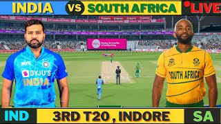 🔴Live: IND Vs SA 3rd T20 Indore | India Vs South Africa | Live Match Score and commentary
