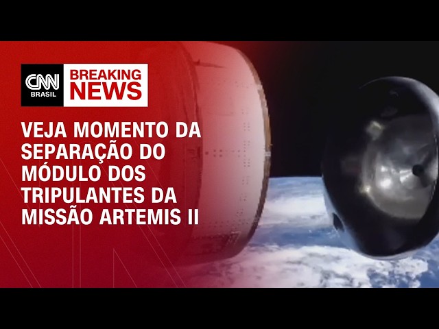 Separação do módulo dos tripulantes marca retorno da Artemis II à Terra; veja | CNN PRIME TIME