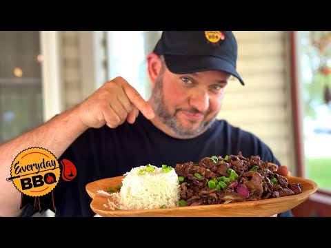 Spicy Beef Teriyaki on the Blackstone Griddle Air Fryer Model